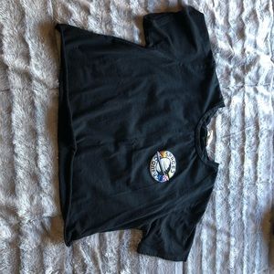 cropped black tee